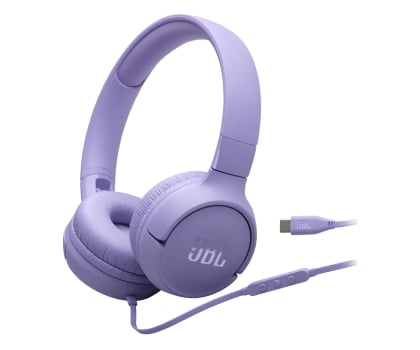 Słuchawki przewodowe JBL Tune 520C USB-C fioletowe